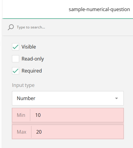 How to set Min/Max value validation